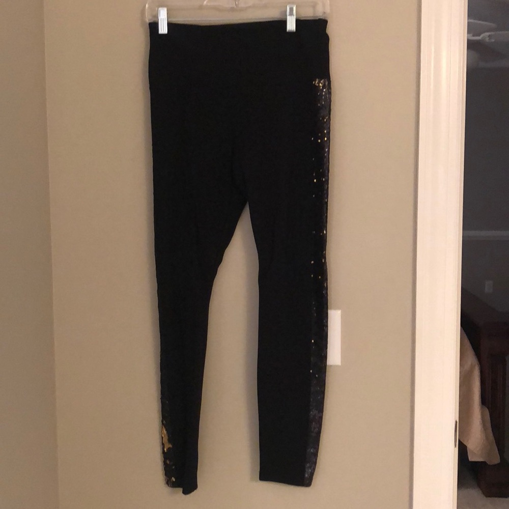 Lysse sparkle stripe leggings Sz medium pre owned